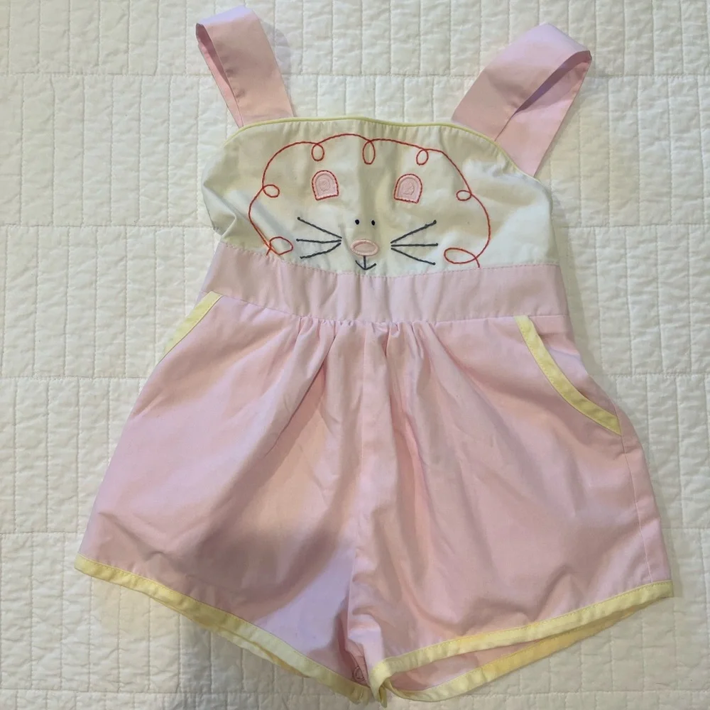 TBBC Romper with Lion Embroidery - Picture 1 of 7